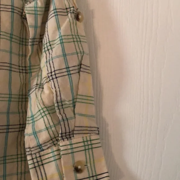 Boys rugged spring Easter butts plaid flannel long sleeve shirt - Picture 8 of 12